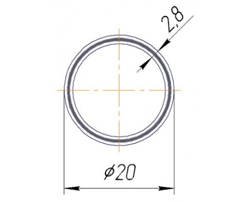 Труба PN20 (GF армированная стекловолокном ) ø20 (½") х 2.8 Kalde